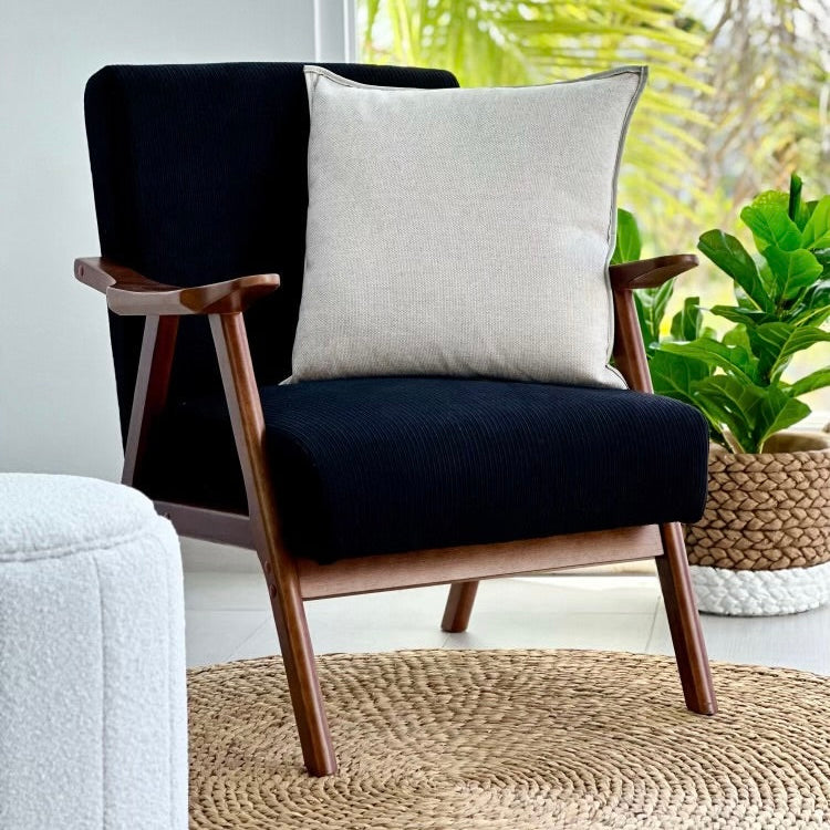 Mid-Century Kai Black Arm Chair