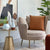 Asymmetrical Sherpa Ivory Chair