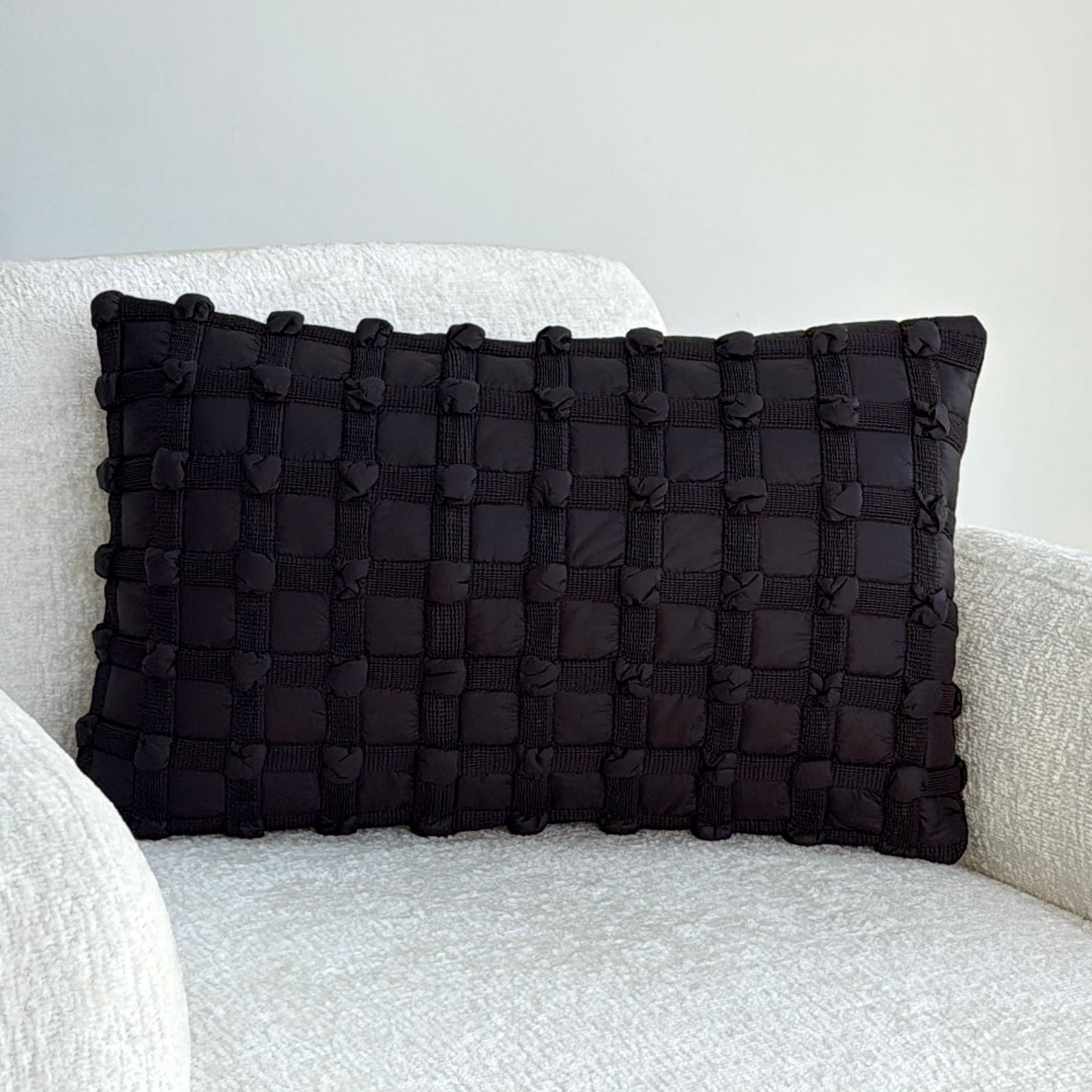Lumbar Cover Pillow Black Knots