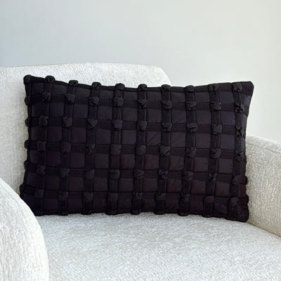 Lumbar Cover Pillow Black Knots