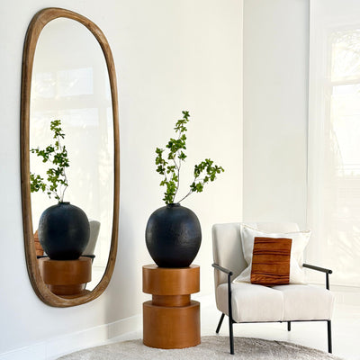 Irregular Wooden Wall Mirror