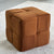 Criss-Cross Cognac Ottoman
