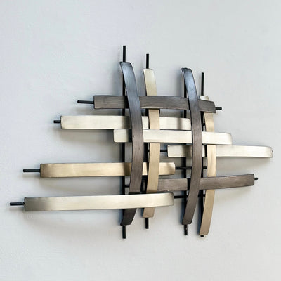 Tricolor Abstract Modern Metal Wall Art