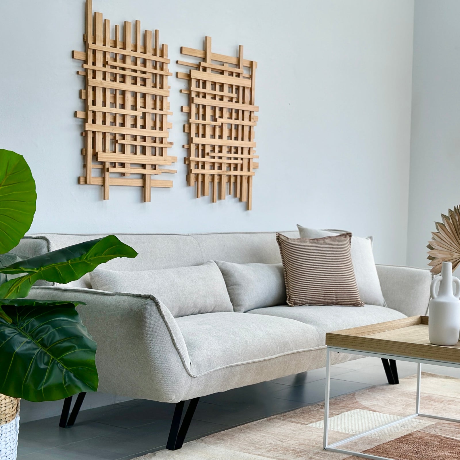 Abstract Wooden Structure Wall Art