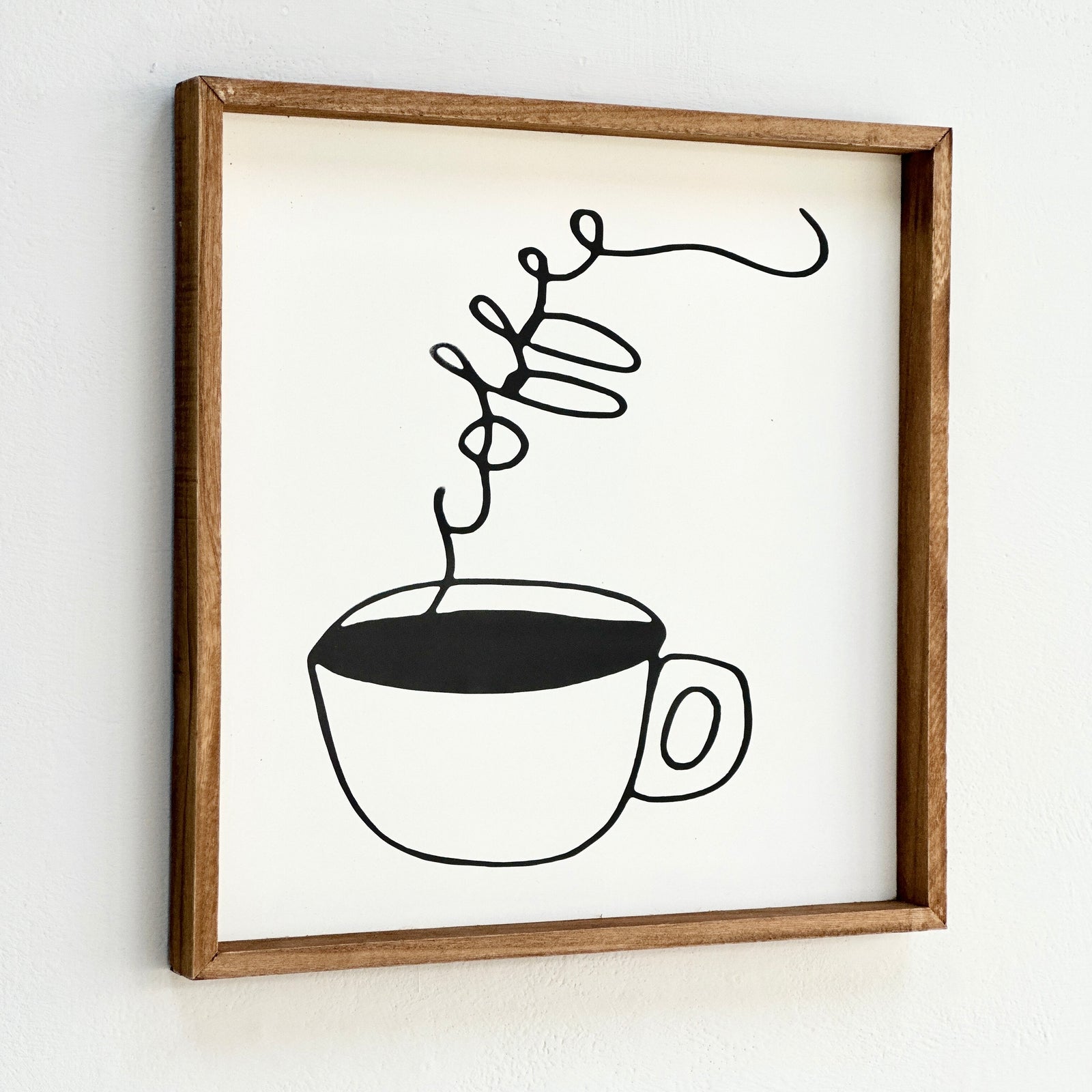 Coffee Wooden Frame Wall Art