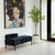 Midnight Pewter Bench Black Frame