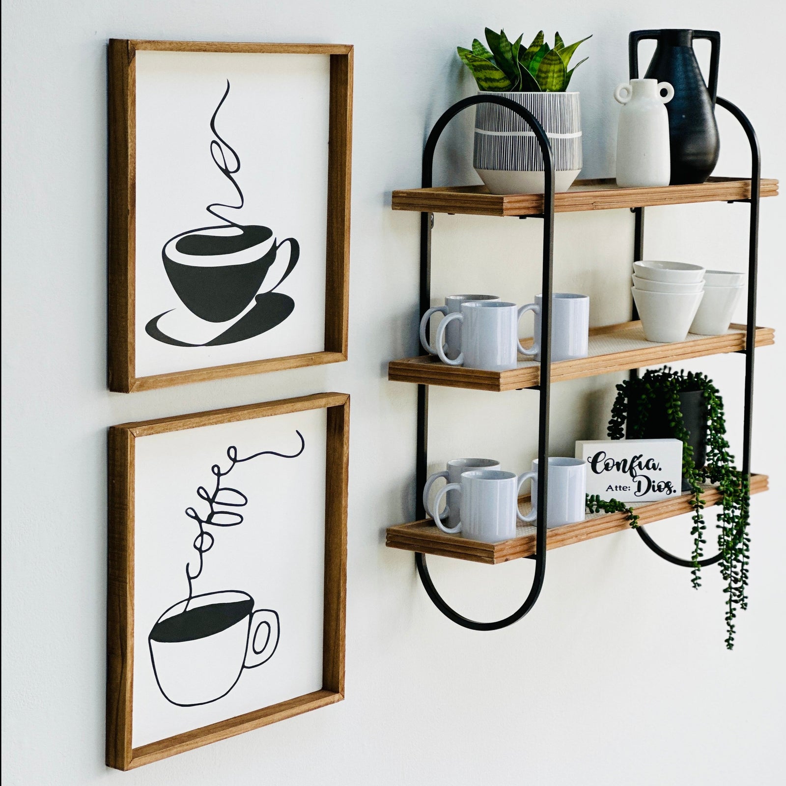 Coffee Wooden Frame Wall Art