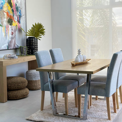 Upholstered Gray Dining Chair