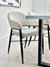 Coquette Boucle Bone White Arm Chair