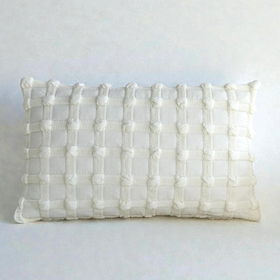 Lumbar Cover Pillow Bone White Knots