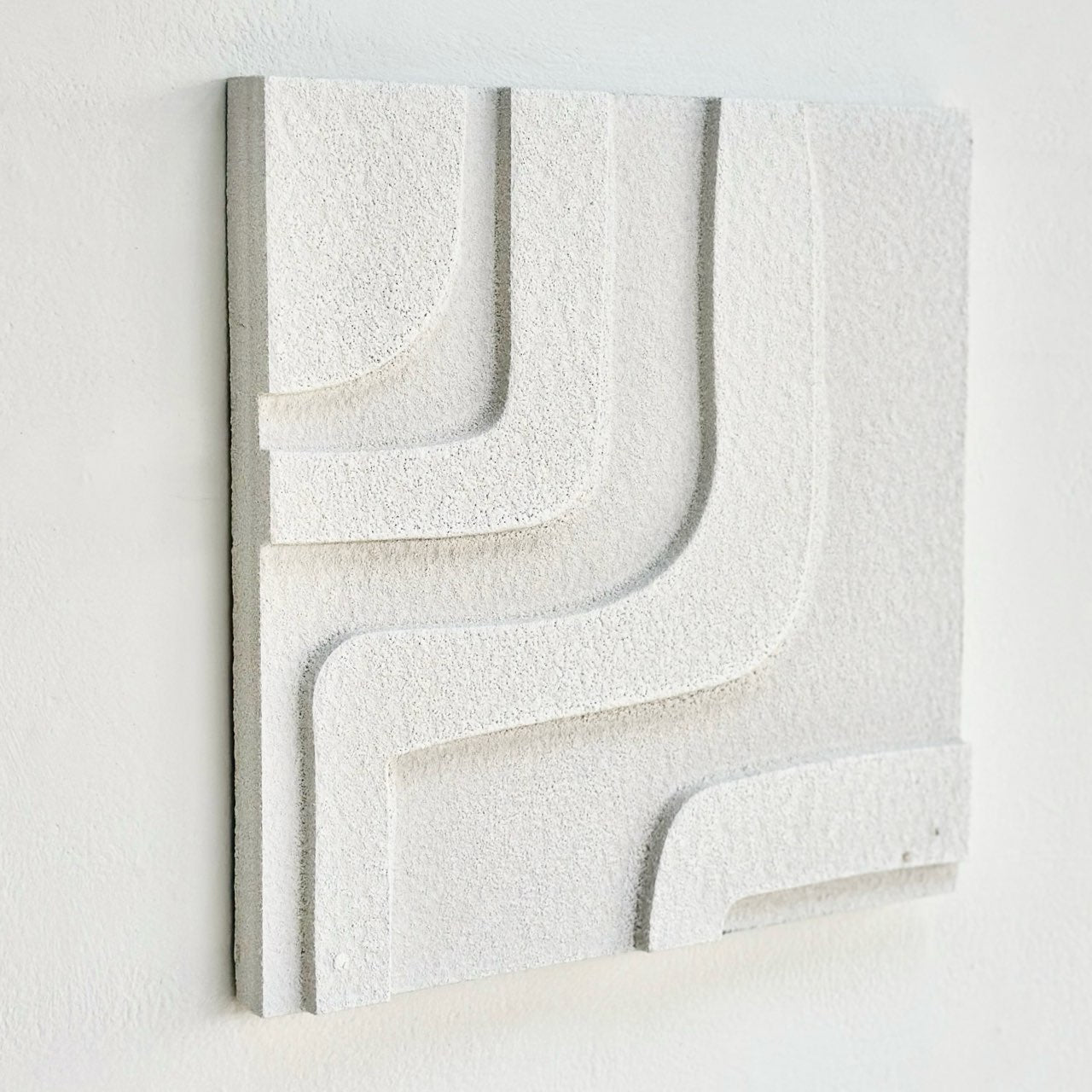 White Stone Finish Abstract Wall Art