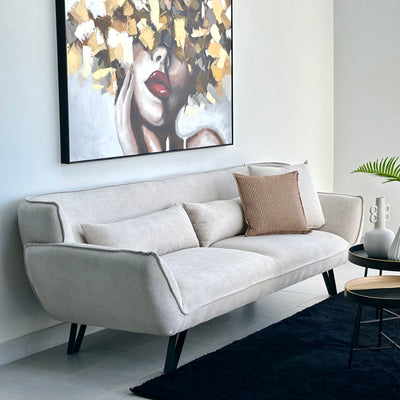 Gio Ivory Fabric Sofa