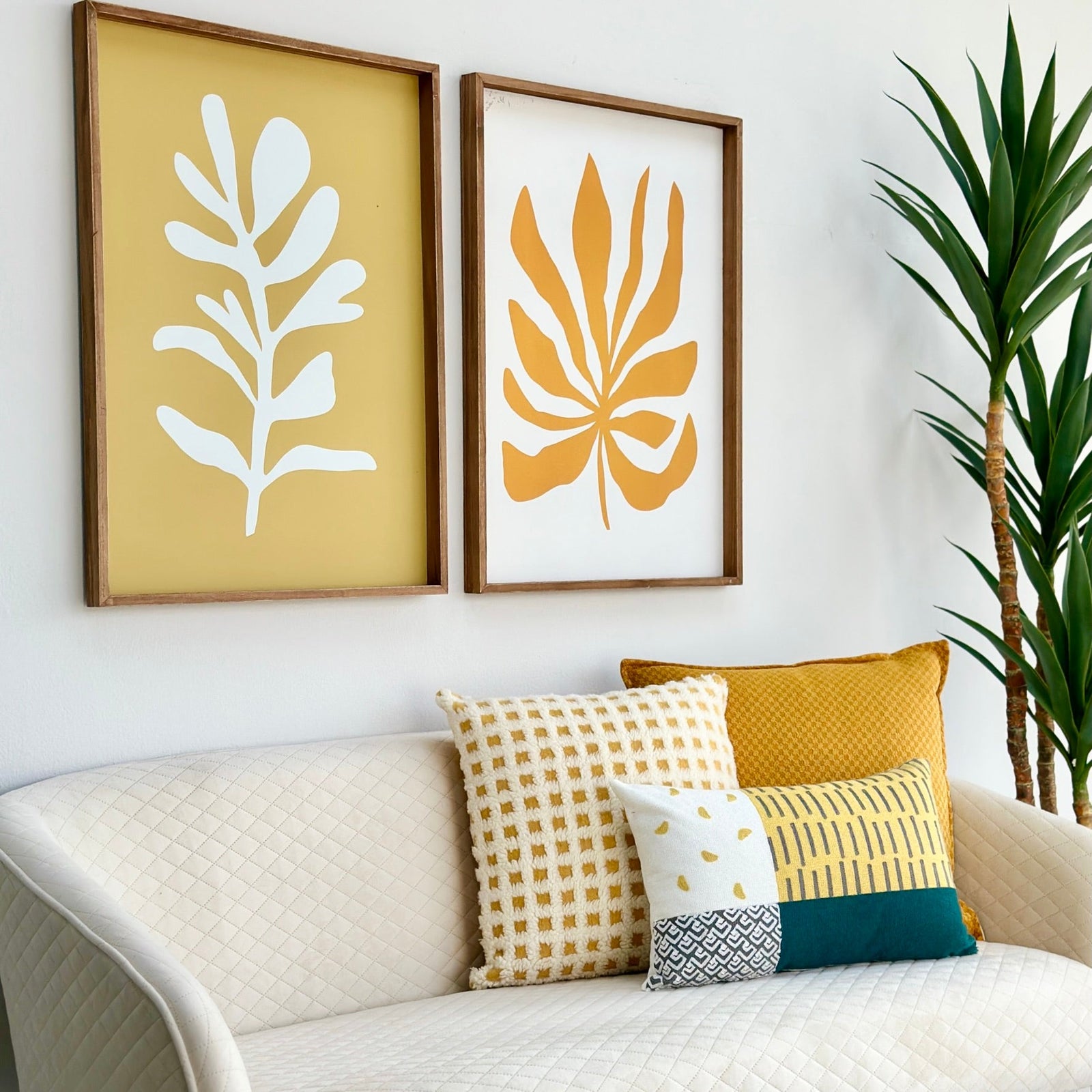 Yellow Leaf Framed Wall Art