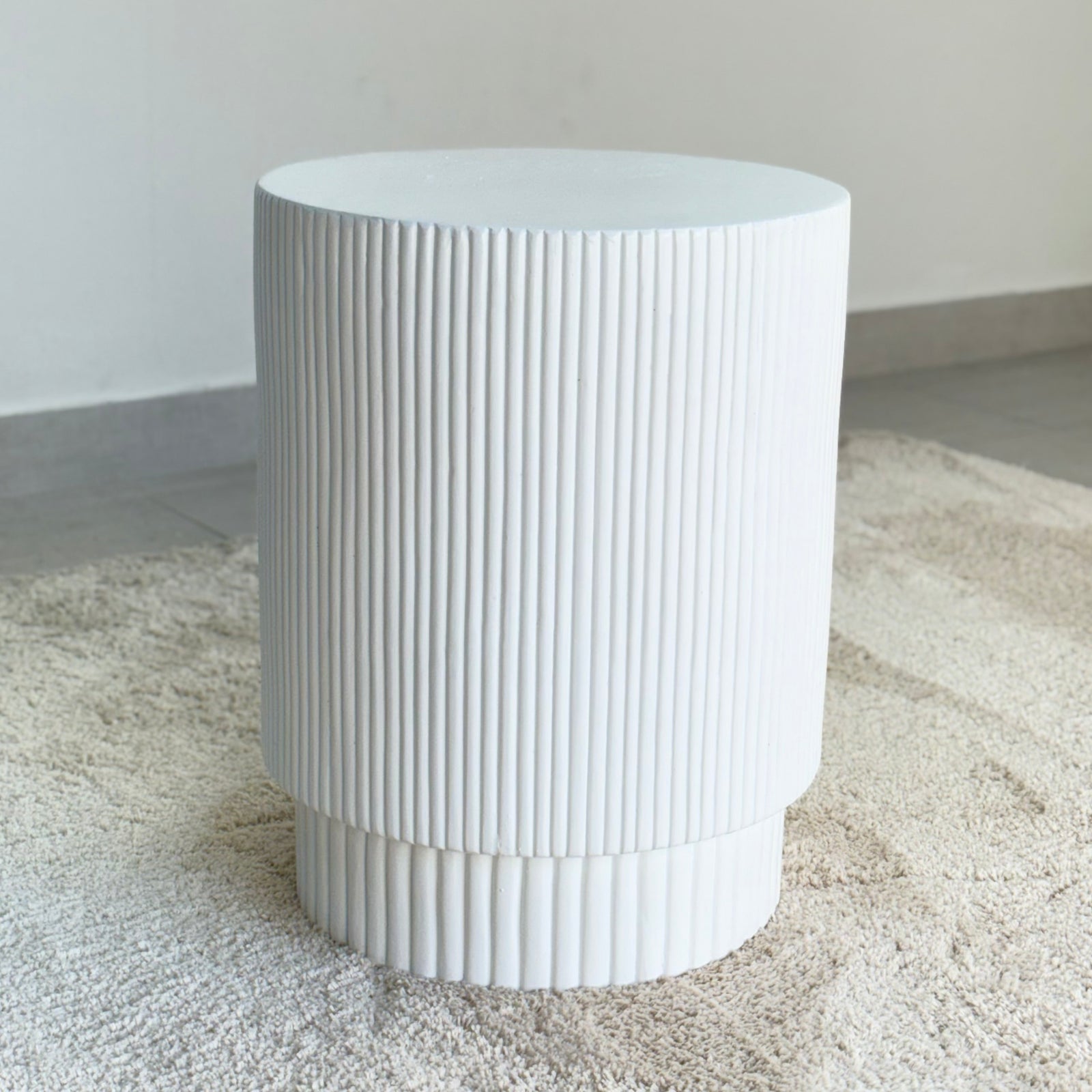 Rondel White Side Table