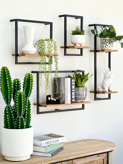 Shelfmate Metal & Wood Horizon Wall Shelf