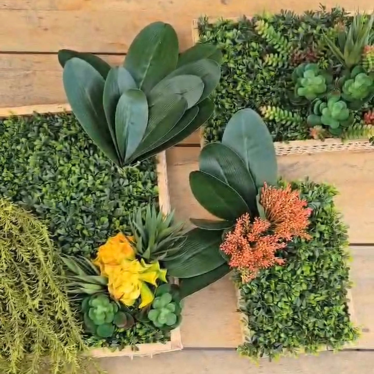 Wall Green Grass Square Panel