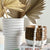 Cement Rattan Design White Vase