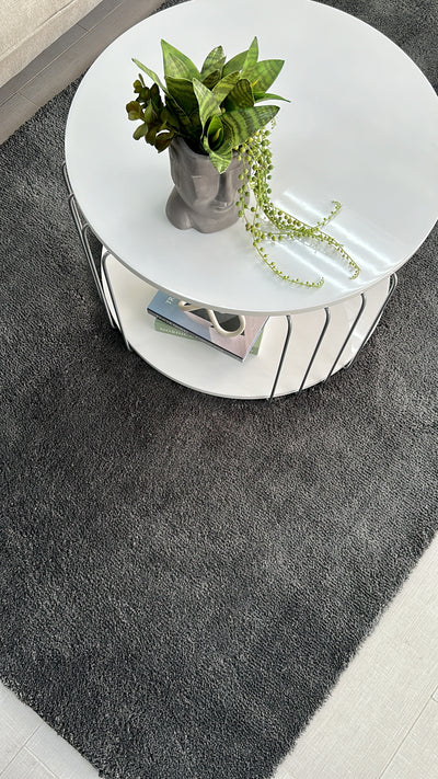 Super Soft Shaggy Gray Rug 5' x 8'