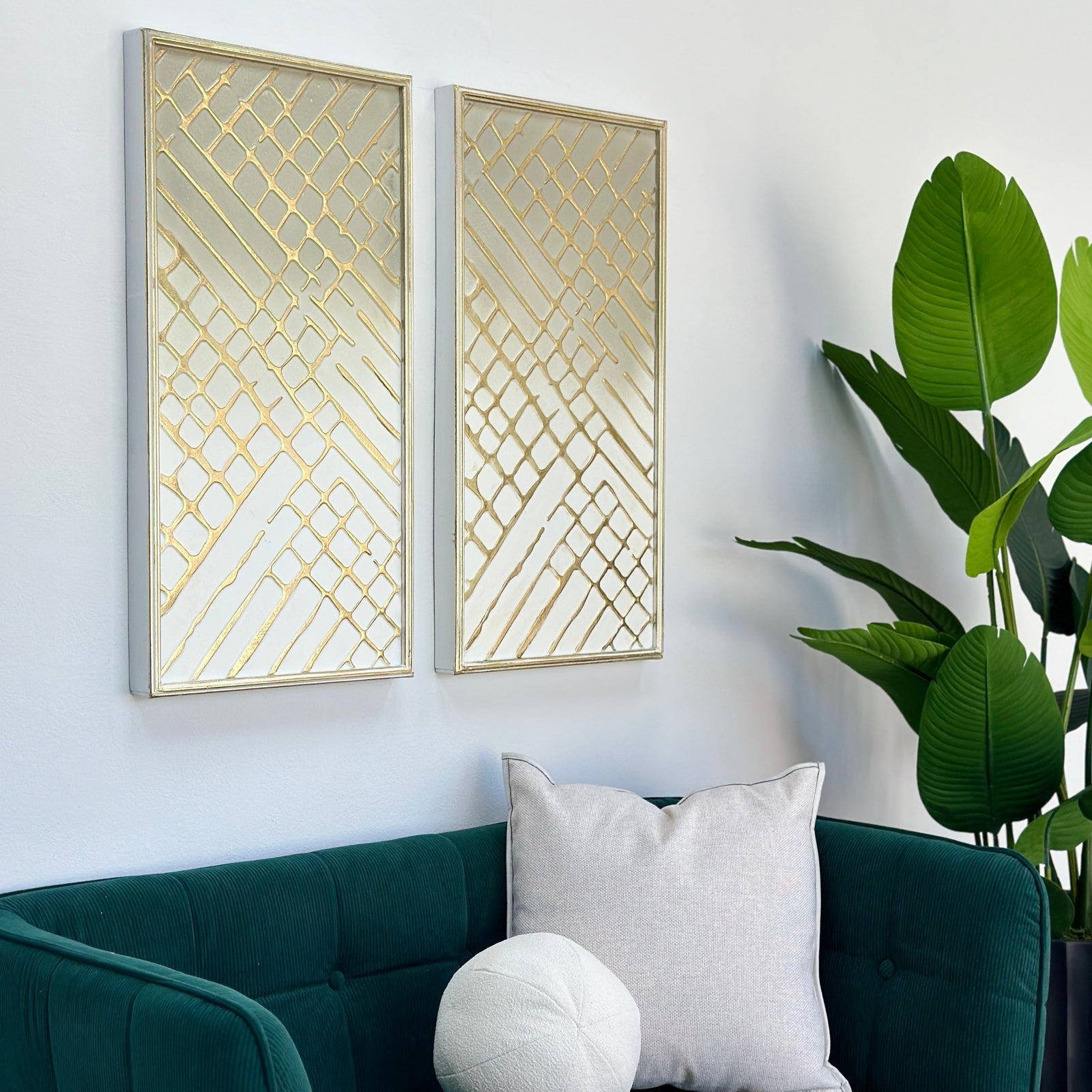 White Pearl Golden Embossed Design