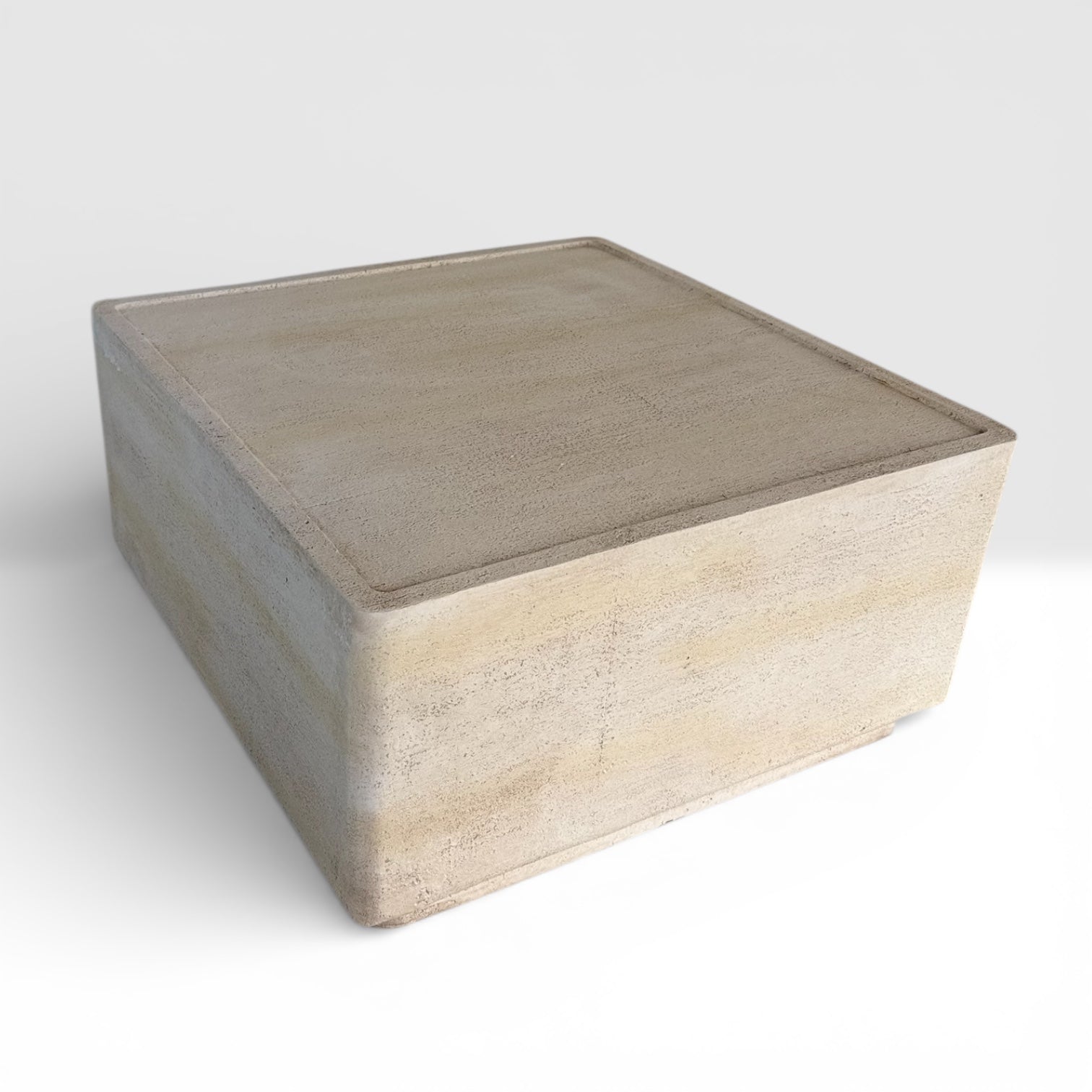Faux Stone Square Block Coffee Table