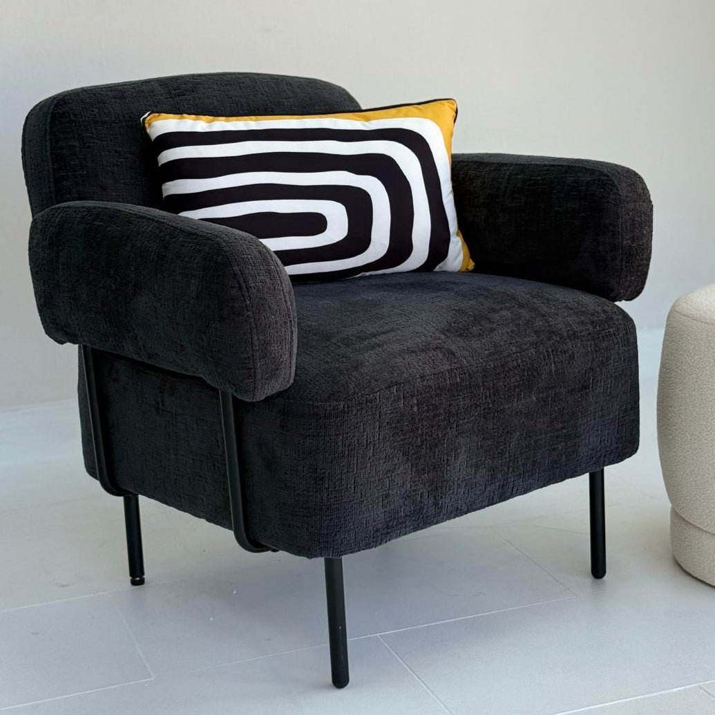 Trazzo Black Accent Chair