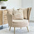 Asymmetrical Sherpa Ivory Chair