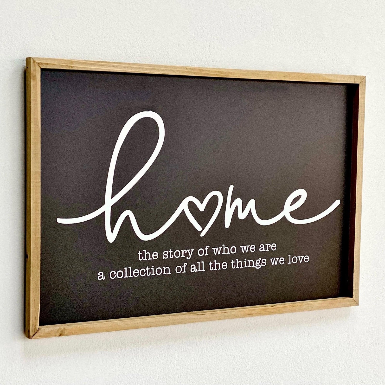 "Home" Wood Rectangle Wall Art