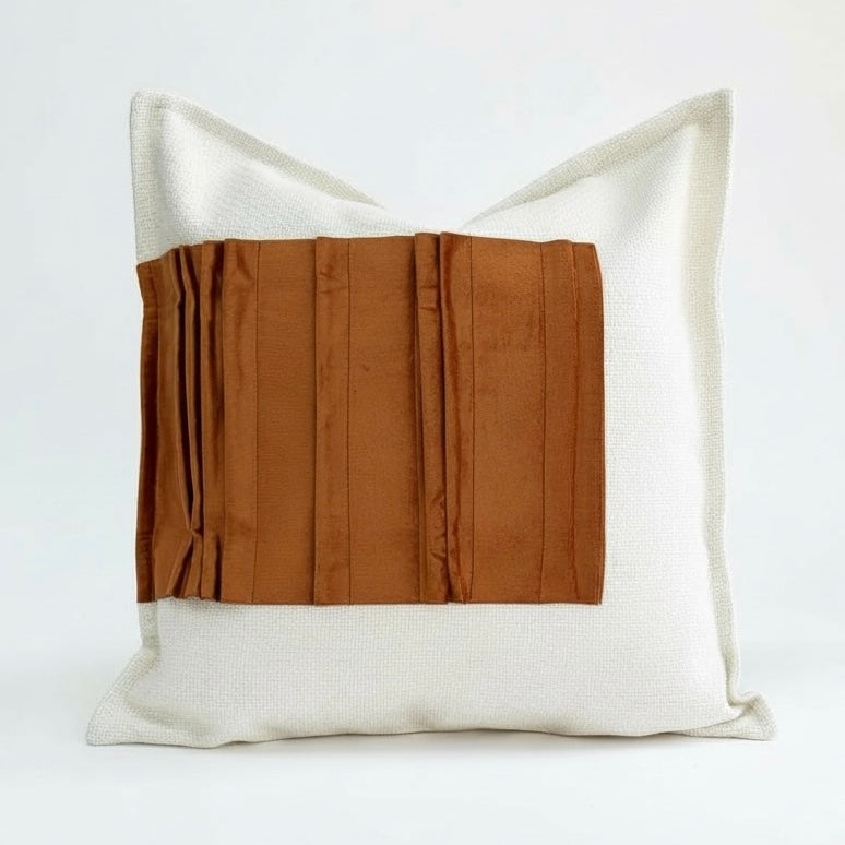 Cover Pillow Pleated Cognac