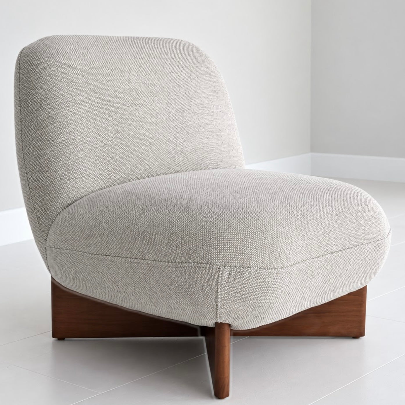 Simonetta Armless Chair Ivory