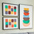 Multi Abstract Arches Framed Canvas Print