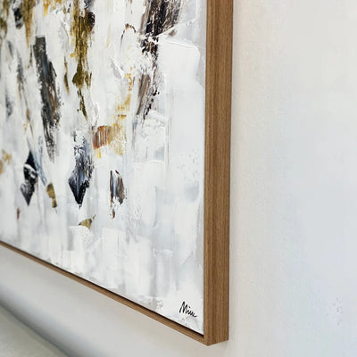 Golden Brushes Hand Painted Wall Art