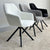 Upholstered White Quatropi Dinning Arm Chair