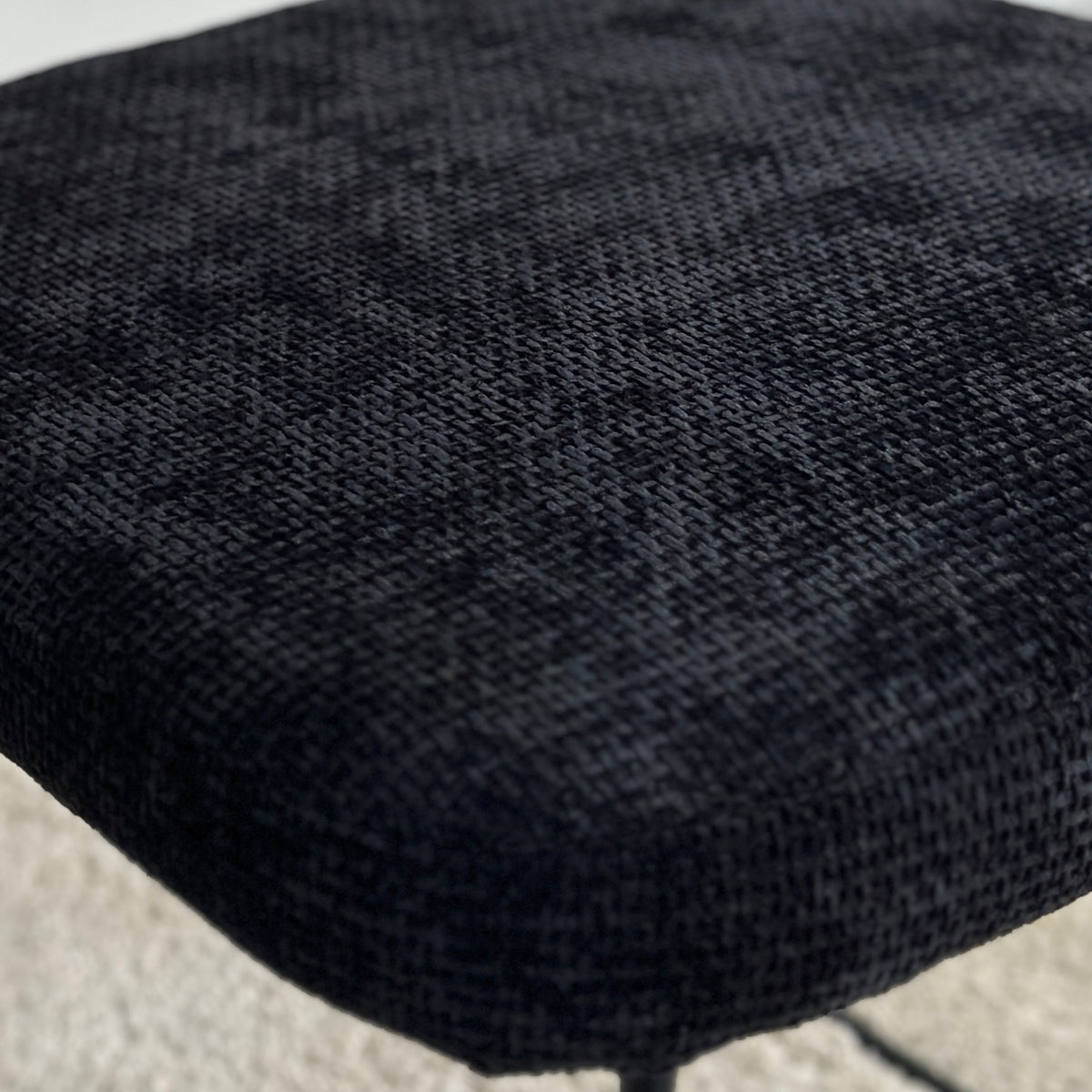 Wire Frame Upholstered Black Dining Chair