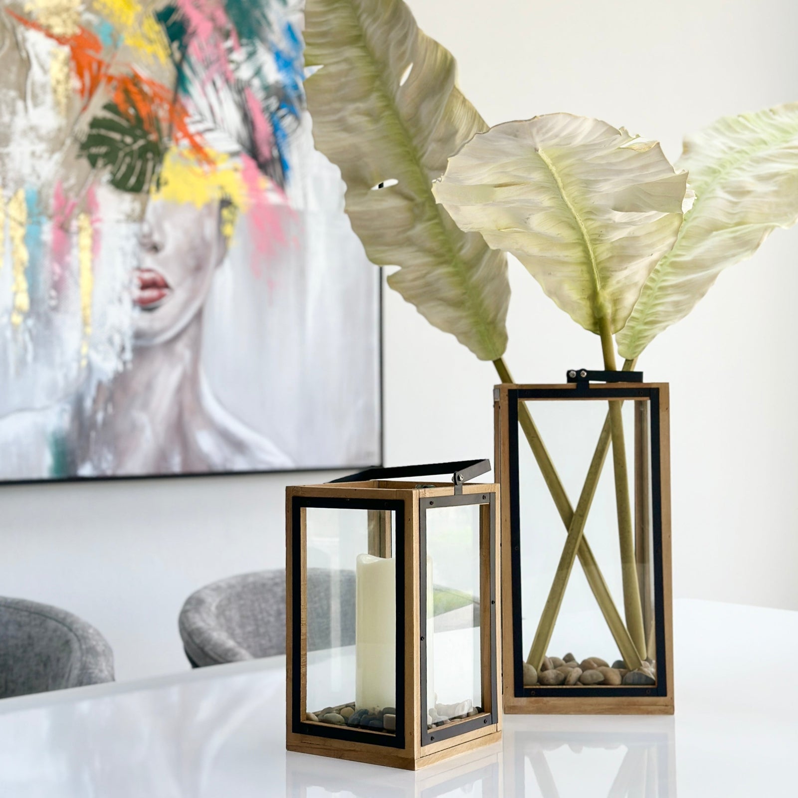 Wood and Glass Lantern