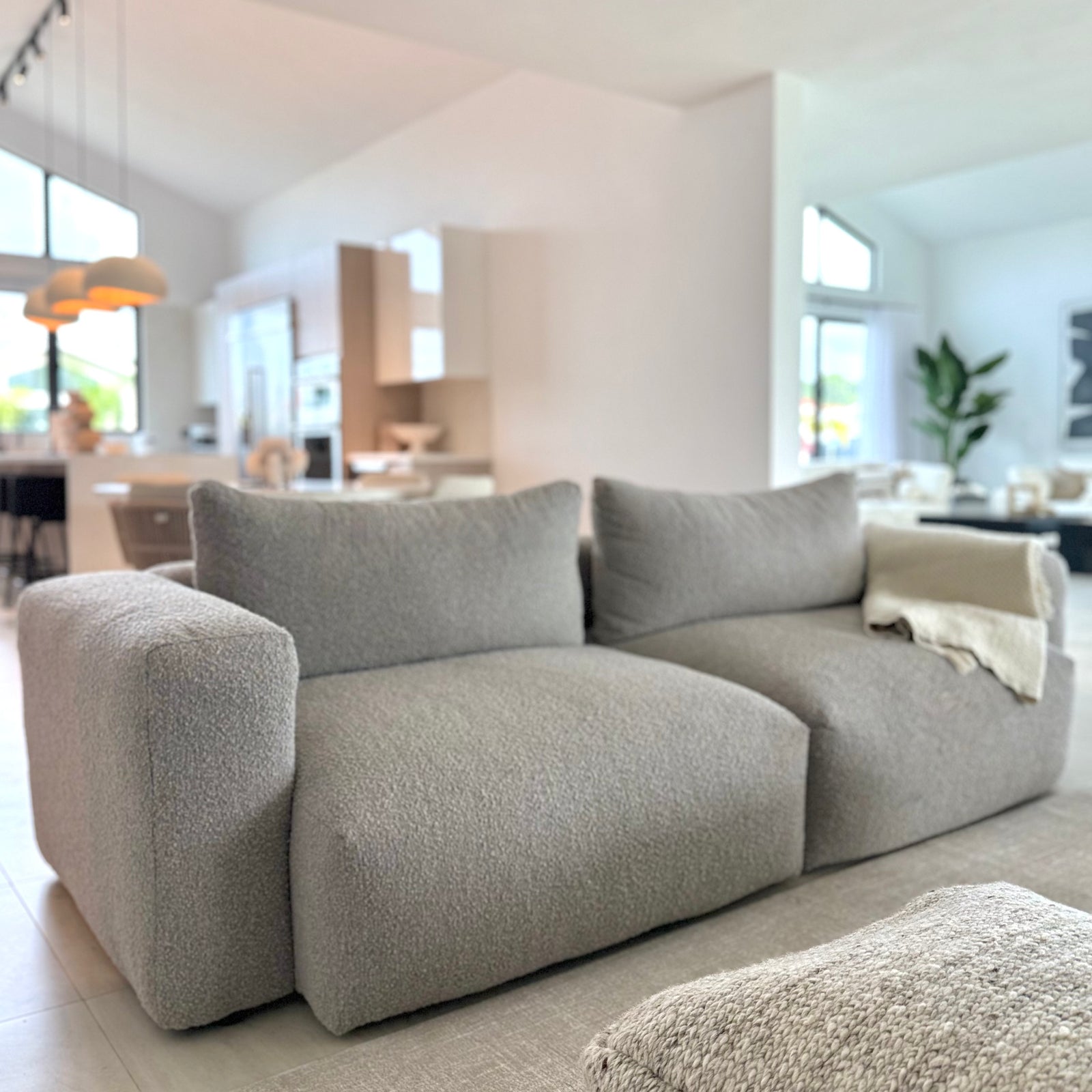 Three Piece Gray Ultra Comfort Sofa