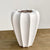 "Arrow" White Ceramic Round Vase