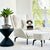 Loft Ivory Accent Chair With Ottoman