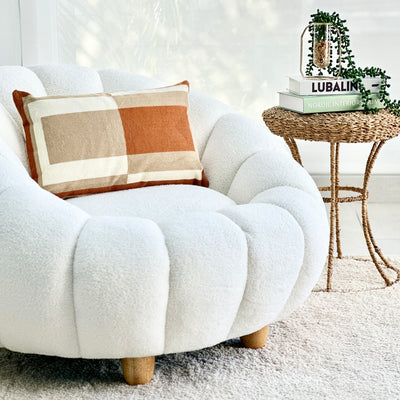 Nuvola Bone White Boucle Accent Chair
