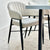 Modern Pedestal Dining Two Tone Table