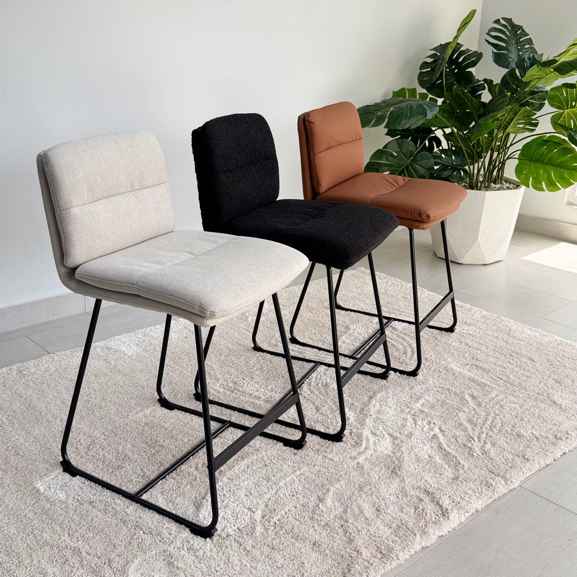 Double-Layer Bar & Counter Stools Black