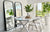 Criss Cross White Top White Legs Dining Table Set