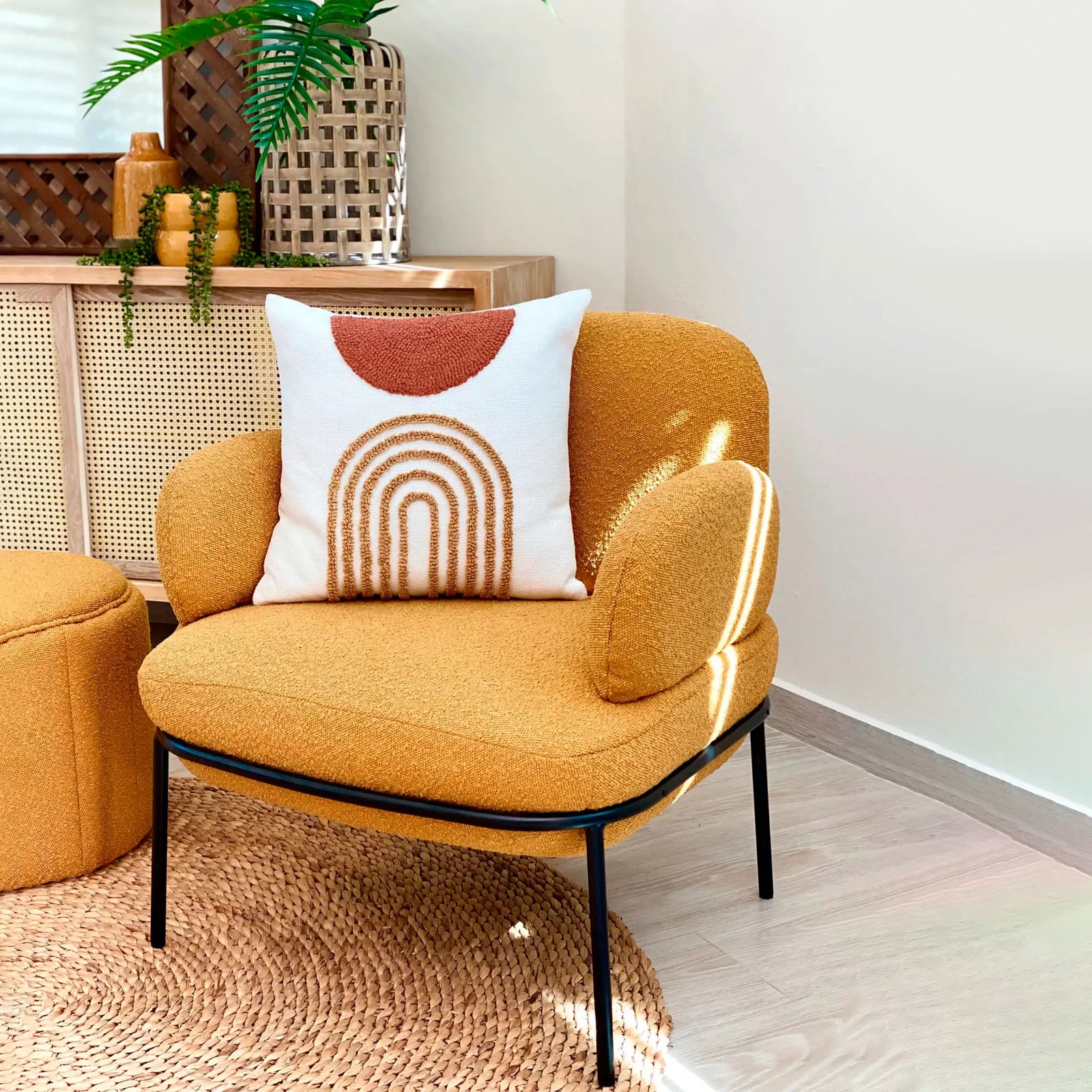 Pillar Accent Chair Ocre Color