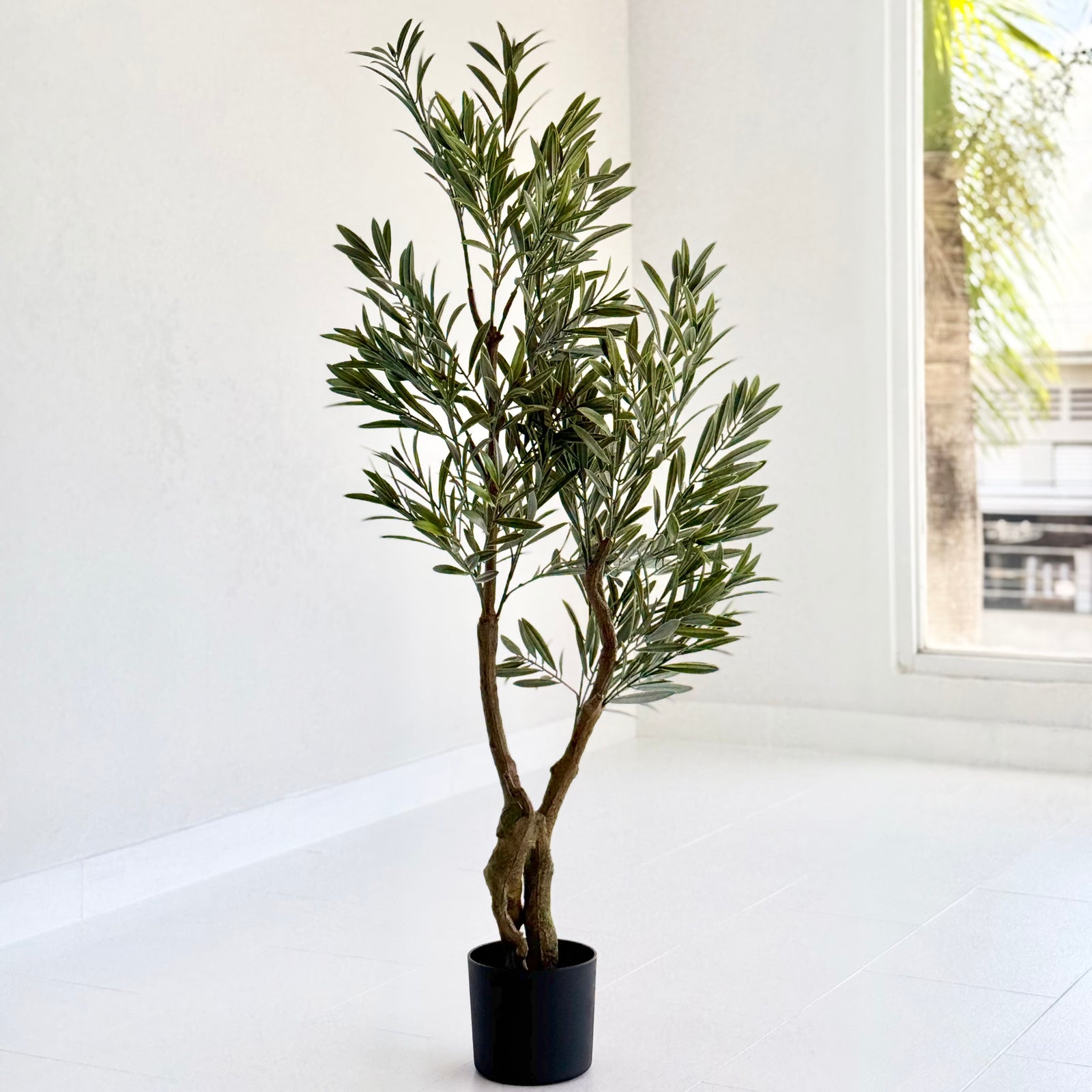 Faux Potted Greco Olive Tree 4.5'