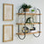 3-Tier Wood and Metal Wall Shelf