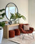 Tufted  Terracotta Accent Chair