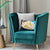 Victoria Royal Chair Velvet Green Golden Legs