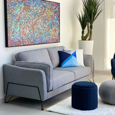 Ravdi Fabric Gray Sofa