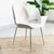 Clara Dining Table Natural Top Stainless Steel Legs Set