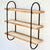 3-Tier Wood and Metal Wall Shelf