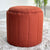 Pumpkin Orange Rust Ottoman Terry Fabric